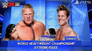 WWE 2K16 | PS5 | Brock Lesnar vs. Chris Jericho | Smack Down | World Heavyweight Championship