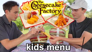 We Tried the ENTIRE Cheesecake Factory KIDS MENU