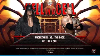 WWE 2K23 Gameplay. The Undertaker vs The Rock. HELL IN A CELL!