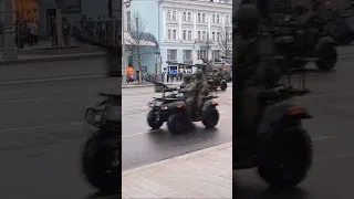 репетиция парада Победы, военная техника в центре Москвы