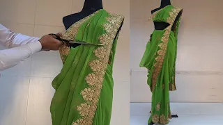 YOU WON'T BELIEVE I Cutting the Wedding Saree Sewing a Design Dress you Can  Wear in 3 Stylish Ways.