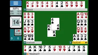 Commentary analysis of Online Bridge Game  ~ 2 diamonds