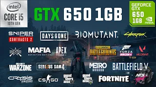 GTX 650 1GB Test in 20 Games in 2021