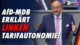 AfD-MdB Uwe Witt erklärt LINKEN Tarifautonomie! - AfD-Fraktion im Bundestag