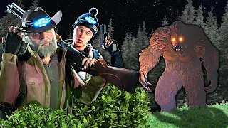 Two Friends Search for BIGFOOT in a Dark Forest! - Bigfoot Hunting Game