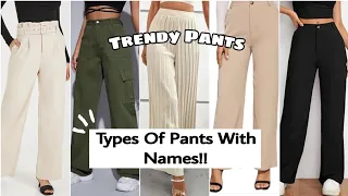 Types Of Pants With Names !! Bottom wear for Girls And Women's 👖Pant Name List 💗 #pants #bottomwear