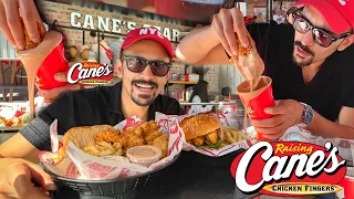 FIRST TIME TRYING THIS VIRAL COMBO - Raising Canes Crispy Chicken & Texas Bread in Dubai