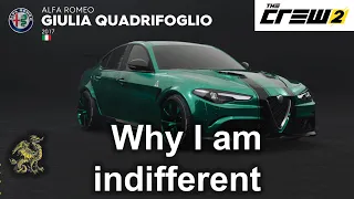 2017 Alpha Romeo Giulia Quadrifoglio - The Crew 2 - SR - Why I am Indifferent