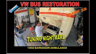 Rebuilding a 1952 barn door ambulance //  Carburetor tuning issues #volkswagen #vwbarndoor