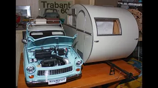 Hachette - TRABANT 601 deLuxe mit Würdig 301 Wohnwagen -