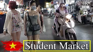 🔥 HANOI Student Market Walking Tour 🔥 Wednesday Nightlife VIETNAM 🇻🇳 the City Walking Tour 4K HDR