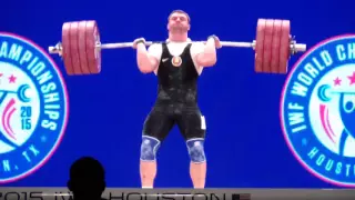 Vadzim Straltsou gold medal lift of 230 kg in the clean and jerk in the 94 kg category.