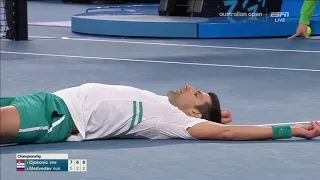 Novak Djokovic wins the 2021 Australian Open vs Daniil Medvedev - match point
