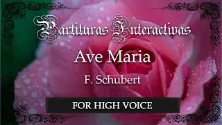 Ave Maria KARAOKE FOR HIGH VOICE - F. Schubert - Key: C Major