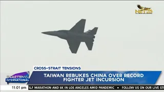 Taiwan rebukes China over record fighter jet incursion