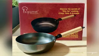 🍳 How I Season a La Gourmet Nitrigan Deep Frypan | Oil Conditioning | Seasoning Wok