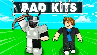 Using the Most UNDERPOWERED Kits in Roblox Bedwars...
