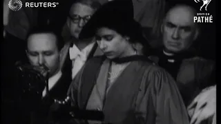 Princess Elizabeth receives an honarary degree in Scotland (1949)