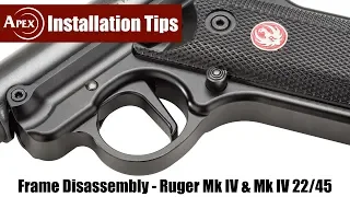 How To Disassemble The Ruger Mk IV Frame