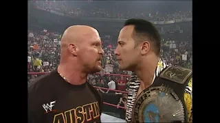 Stone Cold Confronts The Rock at RAW IS WAR - 2001 FEB. 26