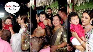 Shehnaaz Gill  Comes Running And Carries Bharti Singh Son Laksh At Manager Khushal Joshi  Reception