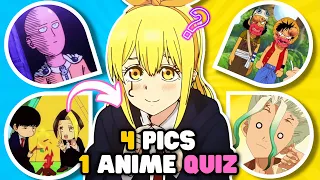 Guess the Anime by only 4 Pictures 📸 (Lv: EASY ➜ SUPER HARD) 🏅 ANIME QUIZ