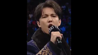 Dimash singing Kazakh National Anthem at GGG v Canelo 2022 Las Vegas fight