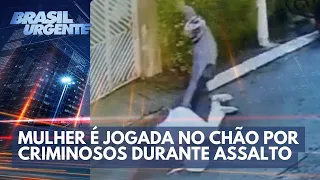 Mulher é jogada no chão por criminosos durante assalto em São Paulo | Brasil Urgente