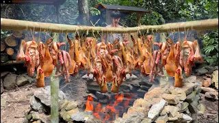 FULL VIDEO: Smoked Fish Making Process, Wild boar meat, Sausage, From wild boar - Living Off-Grid