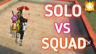 SOLO VS SQUAD FULL RUSH GAMEPLAY ON GRANDMASTER 12000+ RANK POINTS || FT. THE UNBEATABLE PLAYER !!!!