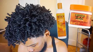 Easy Affordable Men's Curly Hair Routine! Ft. Cantu Products