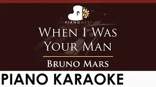 Bruno Mars - When I Was Your Man - HIGHER Key (Piano Karaoke Instrumental)