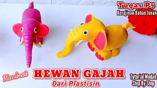 Cara Membuat Hewan Dari Plastisin / Membuat Patung Hewan Gajah / Tugas P5 Kerajinan Bahan Lunak