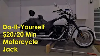Do It Yourself $20 Motorcycle Jack in 20 Minutes (Made for Vulcan 900 Classic)