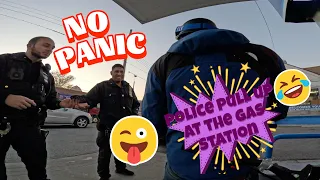 No panic . Police run up at gas station