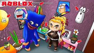 PETAK UMPET JADI BARANG AKU JADI HUGGY DAN MOCIL JADI RENGOKU KITA TANGKAP SEMUANYA ROBLOX!!