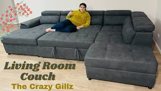 Living Room Couch | L shape Sofa come bed | Sofa with Storage | #youtubevideos