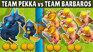 PEKKA + MINI PEKKA vs BARBARIANS + ELITE BARBARIANS | WHAT IS THE BEST DUO? | CLASH ROYALE