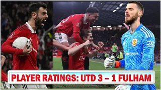 Sabitzer Sublime , Sancho & Bruno Master Class | Player Ratings : Man UTD 3 - 1 Fulham !!! FC CUP !!