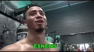 DAVID BENAVIDEZ WATCHING STABLEMATE SPARRING  EsNews Boxing