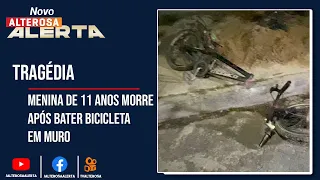 Menina de 11 anos morre após bater bicicleta em muro