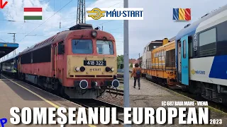 Satu Mare - Debrecen | Calatorie transfrontaliera cu trenul Euro City 687 Somes