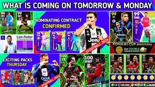 What Is Coming On Tomorrow & Monday In eFootball 2024 Mobile | Upcoming Potw & Free Coins 🔥😍