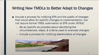 TMDL Revisions - National 303(d)/TMDL Webinar Series