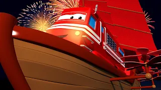 Trenuletul Troy - Trenul navigator salveaza artificiile de Anul Nou Chinezesc - Desene pentru copii