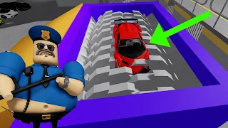 Lamborghini Vs World's Largest Shredder CAR BARRY'S PRISON RUN Obby Roblox All Bosses All Morphs