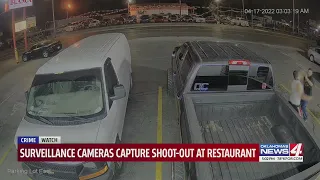 Surveillance cameras capture shootout at Oklahoma City restaurant