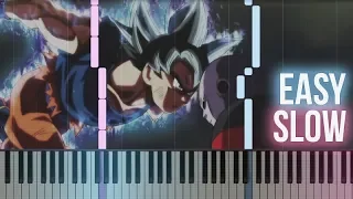 Dragon Ball Super - Ultra Instinct/Clash Of Gods | How To Play Piano Tutorial [SLOW EASY] + Sheets