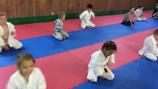 Тренировка детей Киокусинкай каратэ