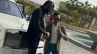Deontay Wilder finish up media Day, 12:30 am training session, Meets Saudi Rolls Royce Manaher